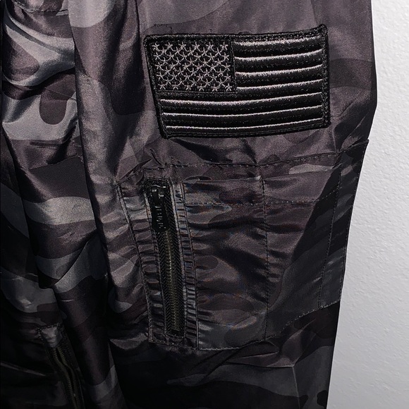 Grey thick bomber hoodie - Picture 3 of 6